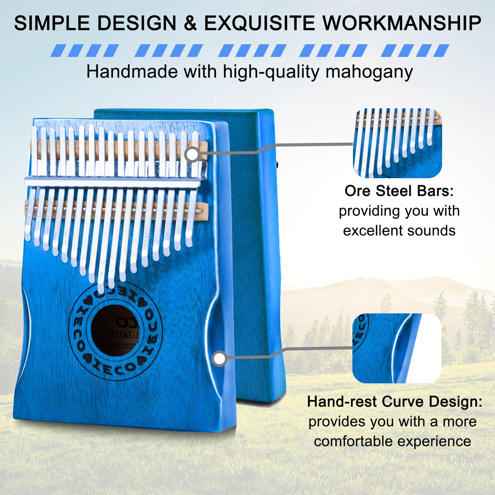 Kalimba Thumb Piano 17 Keys - 副本